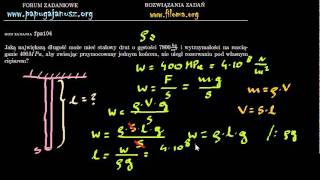 fps104 - Wytrzymałość na rozciąganie - Zadanie z fizyki - filoma.org
