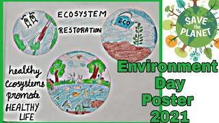 World Environment Day 2021June5 Poster making|Eco System Restoration|പരിസ്ഥിതി ദിന പോസ്റ്റർ|