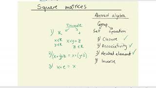 square matrices  - the motivation