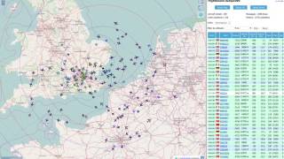 Clip showing the screen flickering while monitoring ADS-B traffic