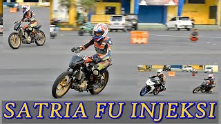 SUZUKI SATRIA F150 INJEKSI LATIHAN ROAD RACE DI STADION KANJURUHAN - MALANG