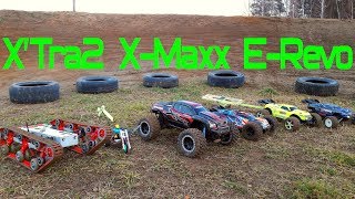 Веселые гонки X-Maxx E-Revo и X'Tra2 крутой bashing // Cool bashing X-Maxx E-Revo и X'Tra2