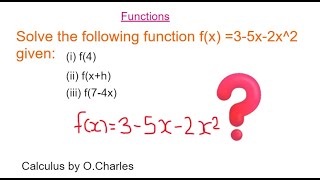 How to solve questions on functions