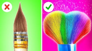 AWESOME ART HACKS & SCHOOL DIY IDEAS! Painting Tricks And Art DIY By 123 GO!LIVE