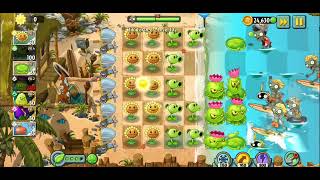 Plants VS Zombies 2 - Big Wave Beach Endless Zone (Tiki Torch-er) LEVEL 1-22