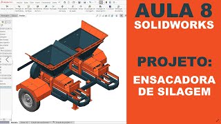 AULA 8 | CURSO: SOLIDWORKS NA PRÁTICA | PROJETO: Ensacadora de Silagem Dupla #solidworks