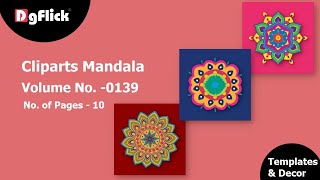 Album Designing Mandala Cliparts Templates | Volume - 0139 | Album Xpress