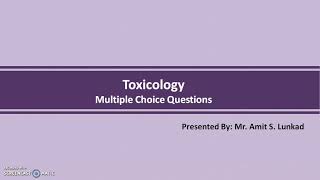 MCQs on Toxicology