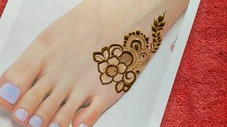 Stylish & beautiful  leg Henna design|| @sehreenshennaclasses