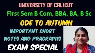 CALICUT UNIVERSITY FIRST SEM BA/BSC/ B.COM/ BBA COMMON WAYS WITH WORDS: LITERATURES IN ENGLISH