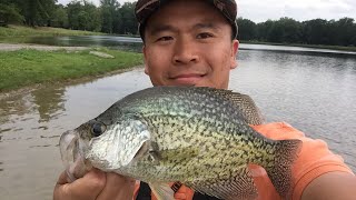 Jigging For Summer Crappie From Bank With Crappie Magnet