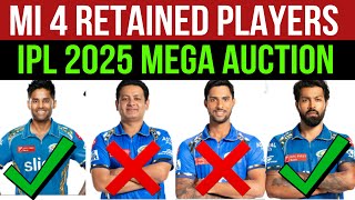 Mumbai Indians 4 Retained Players , IPL 2025 Mega Auction