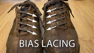 🔥👟 Bias Lacing - Useful way to tie Shoelaces  Life hack shoes lace styles | cool shoe laces