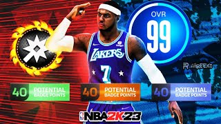 BEST "6'9 4-WAY ISO BUILD" WILL BREAK NBA2K23! *GAMEBREAKING DEMIGOD BUILD* 100 BADGES!