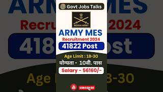 Army MES Recruitment 2024 | MES 41822 New Vacancy 2024 | How to Apply | Age, Syllabus ?