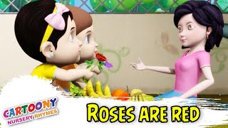 Roses Are Red | Educational Rhymes For Kids | Learning Rhymes For Kids | Cartoony Rhymes