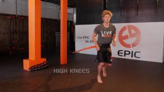 High Knees & Butt Kicks with Resistance Band |  EPIC Hybrid Training