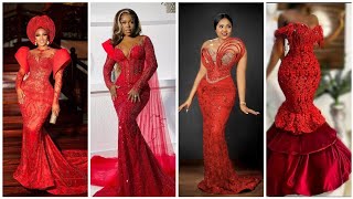 Elegant And Attractive Red Asoebi Styles For Special Occasion