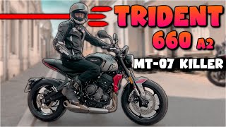 Une MT-07 à 3 cylindres ! 😳 - Essai Triumph Trident 660 A2 - ErDoZz