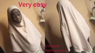 Easy and Fast! How to cut and sew V-shaped Hijab || Hijab Sewing Tutorial.