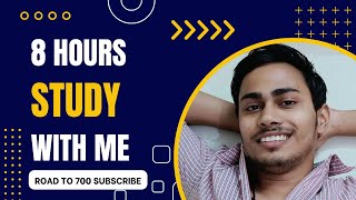 8 Hours Study With Me | Without Break | #pomodoro #studywithme #studywithmeindia #sbiclerkmains