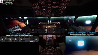 KMCI - KSTL | SayIntentions AI | XPlane12 | Zibo 737-800 | Flightdeck Solutions | Home Cockpit 737