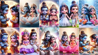 Lord Shiva &  Parvati Dp Images | Shiv Parvati Photo Wallpaper | Shiv Parvati Cute Cartoon Dp Images