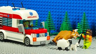 Lego City Emergency Ambulance Farm Crash