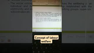 Concept of Labour welfare #quickrevision #shorts #study #ugcnet #mba #drbarkhagupta