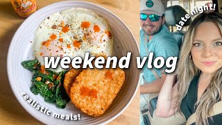 date night, sunday cleaning &realistic meals! | weekend vlog!!