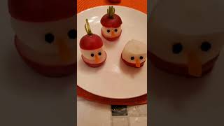 Carrots & radish little snowmen #shorts #snowman