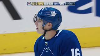 Mitch Marner 16th Goal of the Season! 2/24/2018 (Boston Bruins at Toronto Maple Leafs)