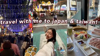 TRAVEL WITH ME to japan and taiwan! asia travel vlog series part 2: 24 hour travel vlog japan