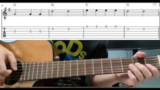 Baa Baa Black Sheep - Easy Beginner Guitar Tab With Playthrough Tutorial Lesson