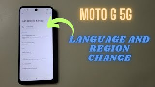 Moto G 5G 2023 How To Change Language And REGION