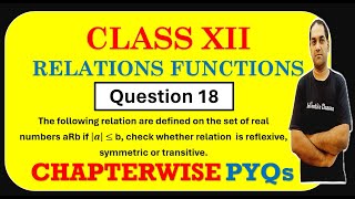 aRb if |a| ≤ b, check whether relation  is reflexive, symmetric or transitive.