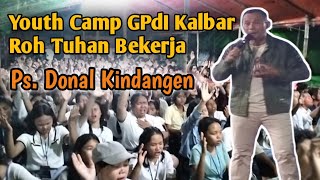 Ibadah KKR di youth camp GPdI MD Kalbar 2024 diguyur hujan