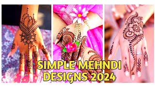 15 simple mehandi design 2024 | New beautiful and unique design's mehndi ky design |