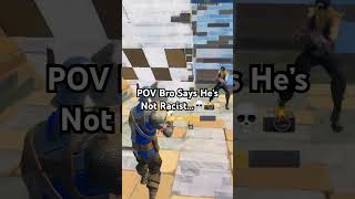 POV bro says he’s not racist… #fortnite #fortniteclips #gaming #fortnitememes #funny #bringbackpump