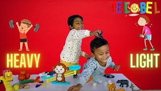 Heavy and Light | kindergarten Learning video for kids | TELBEL | Tobin and Benny Educational Videos