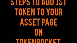 Steps to add JST token on TokenPocket wallet