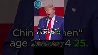 Donald Trump on Chinese immigrants being Army aged Men #shorts #short