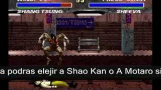 Mortal Kombat 3: Shao Kan / Motaro Modo 1 Jugador