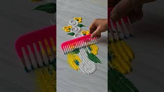 border rangoli designs | easy simple door side rangoli #borderrangoli #rangoli #video