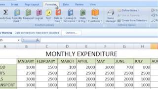 Displaying Formulas in Excel