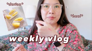 WEEKLY VLOG | กินทุเรียนจากไทยครั้งแรกของปีนี้, แกะกล่องจาก Ulta & Sephora, แว่นกรองแสงจาก Zinff