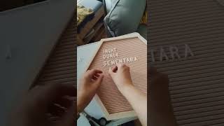 letter board home decor untuk mempercantik rumah kalian sisa pasang huruf nya dan tempel di dinding