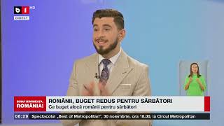 PAUL ACATRINI, SOCIOLOG, DESPRE BUGETUL REDUS AL ROMÂNILOR DE SĂRBĂTORI_Știri B1TV_18 nov. 2024