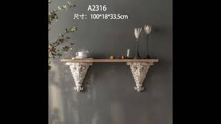 Rustic Solid Wood Wall Mounted Floating Ledge Shelf Wall Bracket Shelves for Home Decor