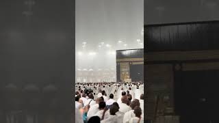 Heavy rain thunder storm at Makkah #masjidalharam #haram #hajj #rain